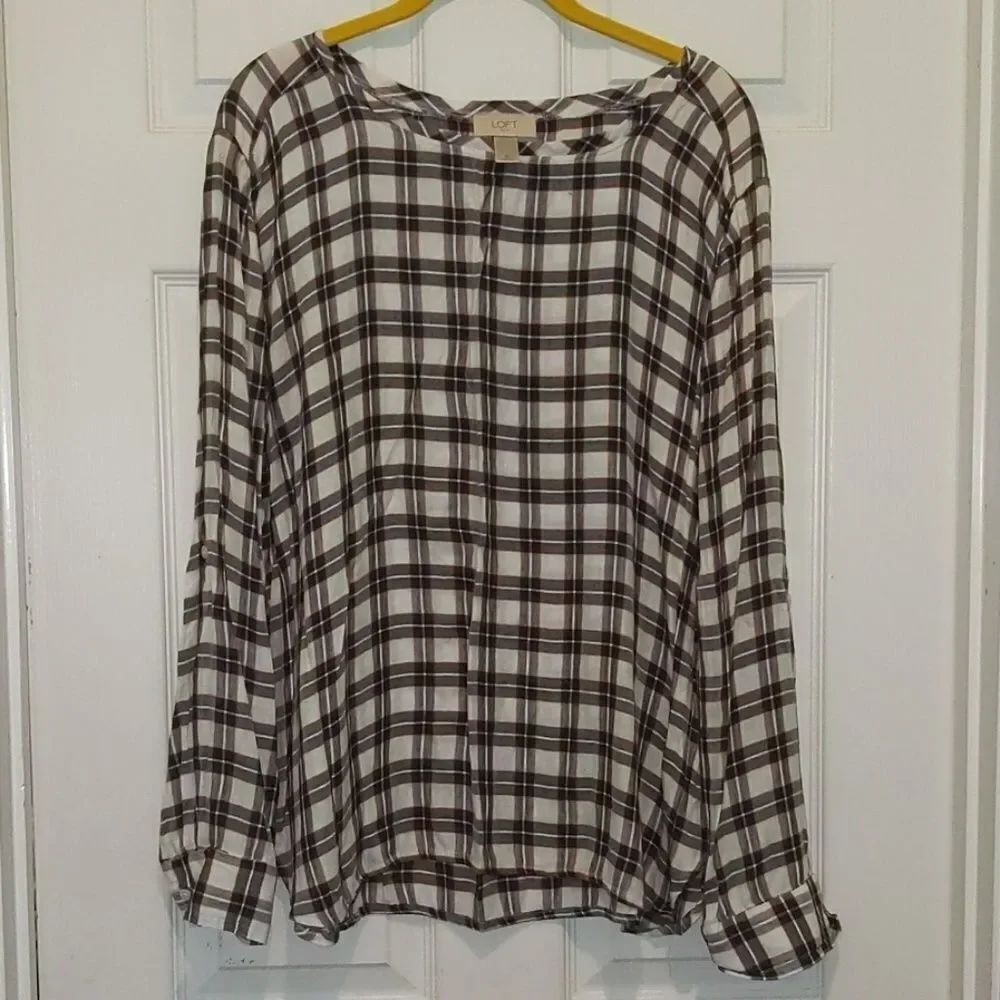 Loft Outlet plaid shirt Sz XL